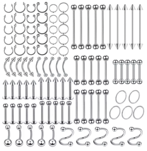 Kit De 100 Piezas De Piercing